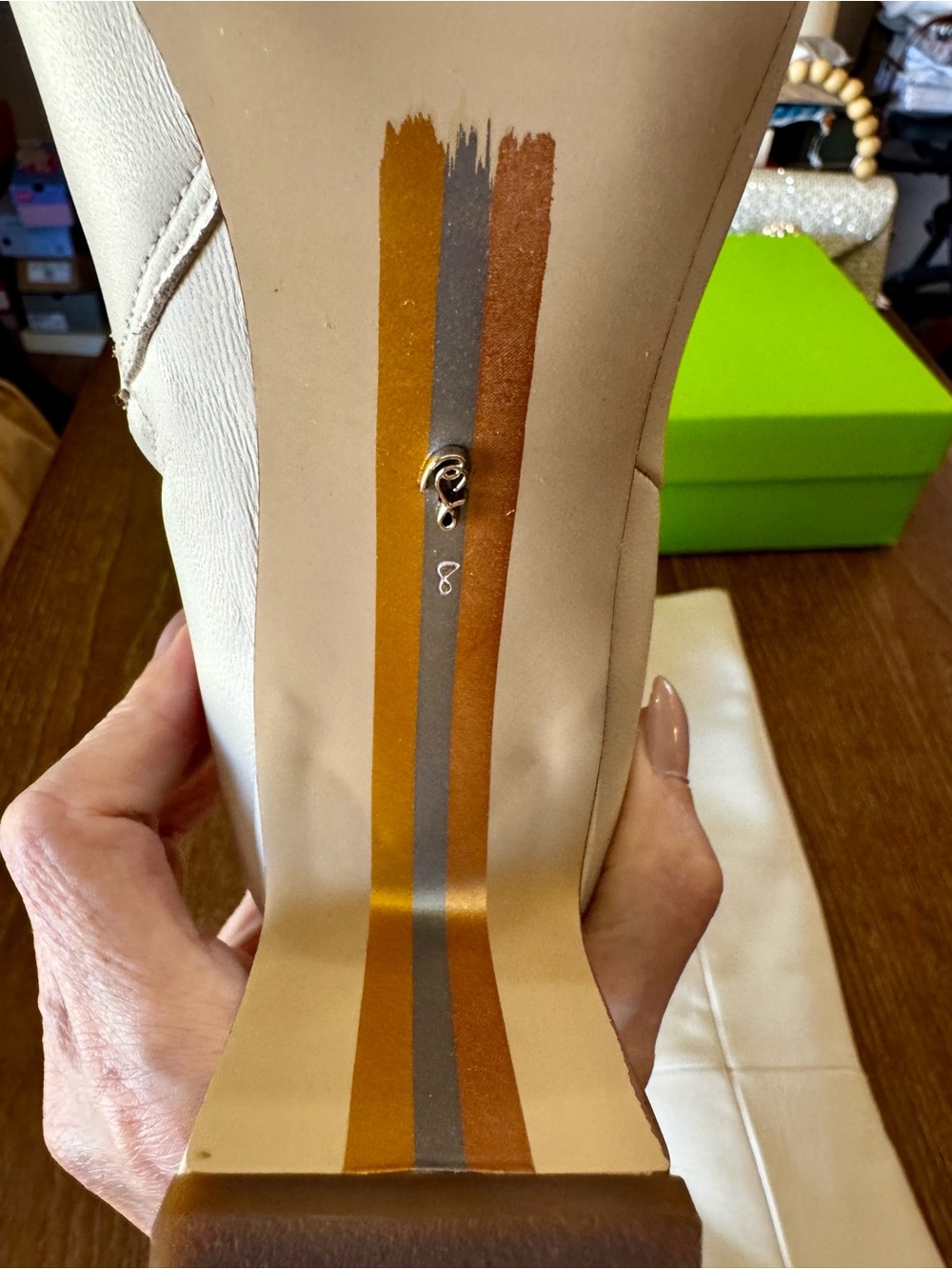 NIB Sam Edelman ivory leather Sylvia tall boots 8 - Picture 10 of 13